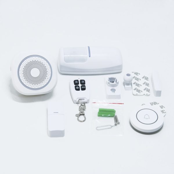 JG-H3 Smart Security wifis otthoni riasztórendszer szett - távirányítóval és okostelefonról is vezérelhető (THM)