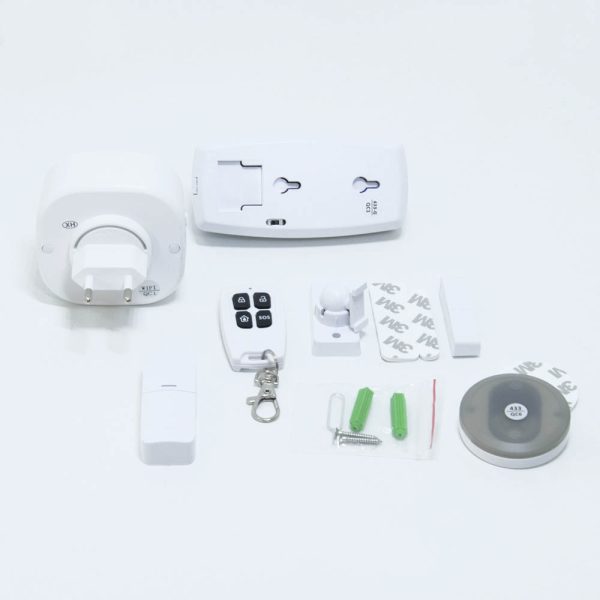 JG-H3 Smart Security wifis otthoni riasztórendszer szett - távirányítóval és okostelefonról is vezérelhető (THM)