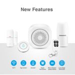 JG-H3 Smart Security wifis otthoni riasztórendszer szett - távirányítóval és okostelefonról is vezérelhető (THM)