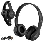 P47 Bluetooth-os akkus fejhallgató headset MP3 lejátszó - fekete (BBV)