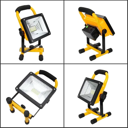 1+1 100W vízálló LED reflektor - 50.000 óra üzemidővel, tölthető akkumulátorral és 2400 lumen fényerővel (BBV)