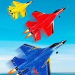 HW-33 minden irányba vezérelhető, távirányítós harci repülőgép habszivacsból - USB-ről tölthető akkumulátorral, világító lámpákkal és futóművel (BBJ)