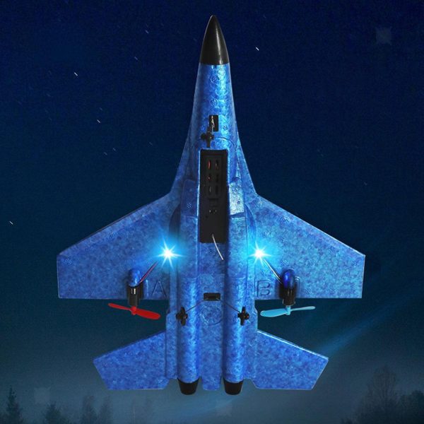 HW-33 minden irányba vezérelhető, távirányítós harci repülőgép habszivacsból - USB-ről tölthető akkumulátorral, világító lámpákkal és futóművel (BBJ)