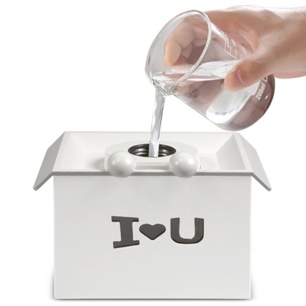 Aranyos, cicás mini párásító LED világítással és "I love you" felirattal - 330 ml (BBJH)