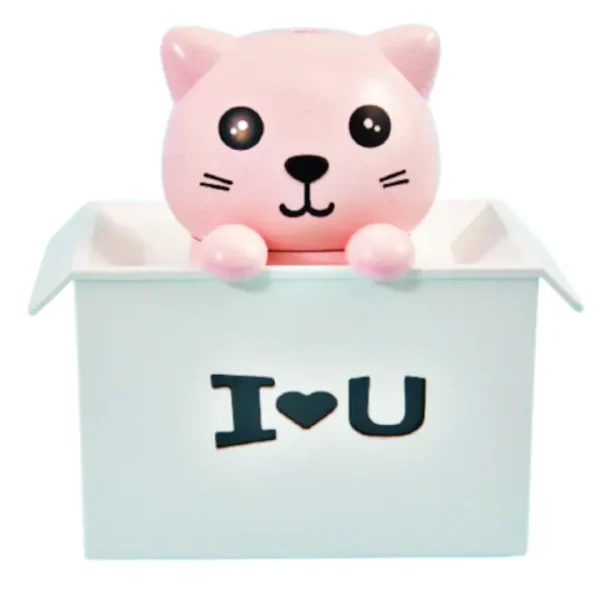 Aranyos, cicás mini párásító LED világítással és "I love you" felirattal - 330 ml (BBJH)