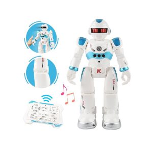 Intelligens, vezeték nélküli kontrollerrel irányítható távirányítós robot - zenél, táncol, mesét mond (BBJ)