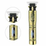 VGR-V91 gravírozott hajnyíró titánium pengével, cserélhető fejekkel és akkumulátorfigyelő LED kijelzővel (BBV)