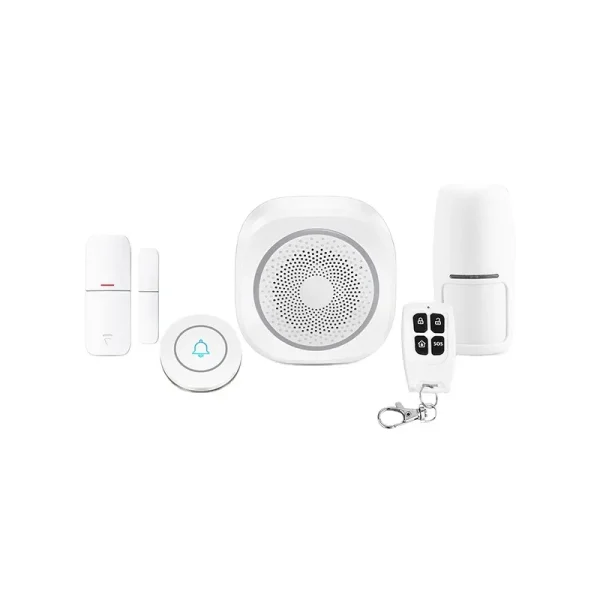 JG-H3 Smart Security wifis otthoni riasztórendszer szett - távirányítóval és okostelefonról is vezérelhető (THM)