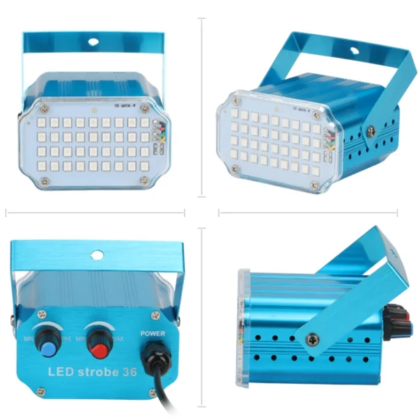 LED stroboszkóp, hang érzékelős, fehér (BBL)