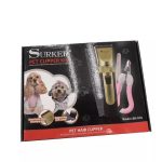 Surker SK-910 csendes működésű, akkumulátoros kisállatszőr nyíró készülék - 3-6-9-12 mm cserélhető fejekkel (BBV) (BBL)