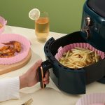 Air fryerbe helyezhető 20 cm-es szilikon sütőkosár - könnyen tisztítható, többször használható szilikon betét - 1 db (BBM)