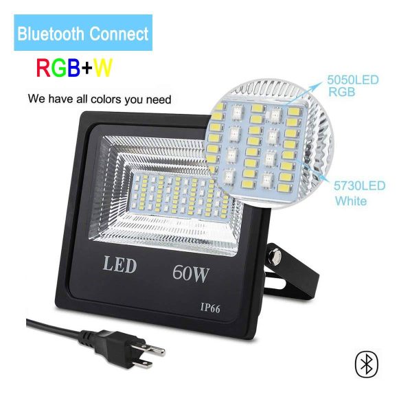 RGB színes telefonról irányítható LED reflektor/Party reflektor - 60W (BBV)