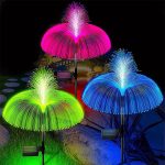 2 db-os napelemes, kültéri leszúrható lámpa szett - RGB LED medúza alakú kültéri dekor világítás (BBJH) (BBJ) (BBD)