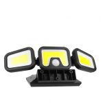 FL-1725B napelemes fali COB LED kültéri lámpa mozgásérzékelős 3 világító egységgel (BBV)