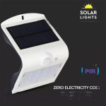 Modern, mozgásérzékelős, IPX5 időjárásálló napelemes lámpa - fehér - 40W (BBV)