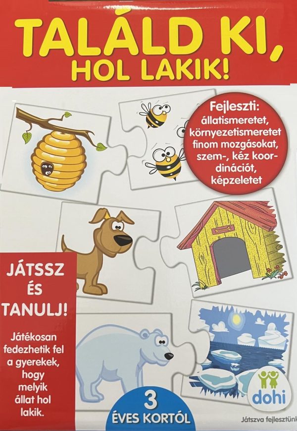 Találd ki hol lakik! képességfejlesztő játék gyerekeknek (BBJ)