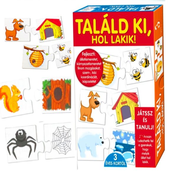 Találd ki hol lakik! képességfejlesztő játék gyerekeknek (BBJ)