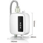 Átfolyós termosztatikus vízmelegítő 1,5 méter hosszú gégecsővel és zuhanyfejjel - 3500 W (BBV) (BBJH)