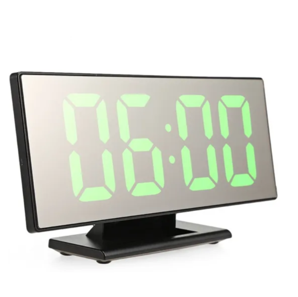 Tükör kijelzős LED digitális ébresztőóra hőmérséklet figyelő funkcióval (BBV)