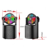 ZQS-1440 Bluetooth hangszóró 1500mAh akkumulátorral és RBG fényekkel a nyári bulikhoz - 2in1 hangszóró és mini ventilátor (BBV)