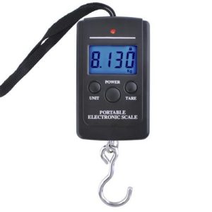 LED-es hal-, poggyász-, bőrönd mérleg - 40 kg-ig (BBL)