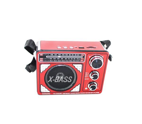 X-BASS Hordozható FM rádió és MP3 lejátszó beépített LED fényvetővel (BBJH)