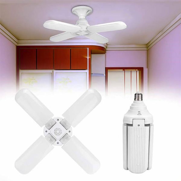 60W négyágú E27 LED lámpa / Ventilátor formájú energiatakarékos fényforrás (BBL)