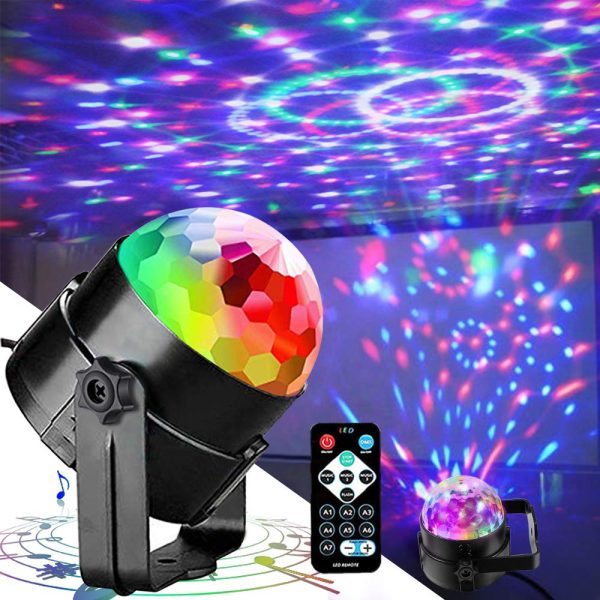 Színes mini LED diszkólámpa távirányítóval (BBL)