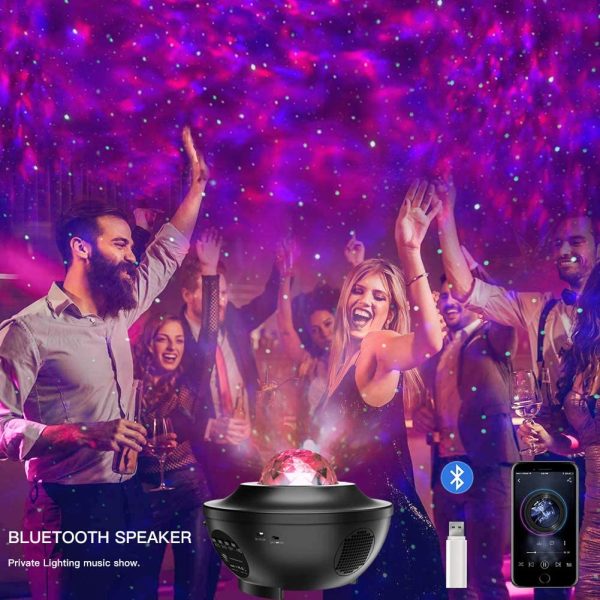 GALAXIS projector - csillagos ég party lámpa távirányító+hangszóró BLUETOOTH (BBJ) (BBV)