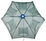 Automatikusan kinyíló, strapabíró csalihal illetve törpeharcsa csapda sűrűn fonott hálóból - 90 x 90 x 35 cm (BBL)
