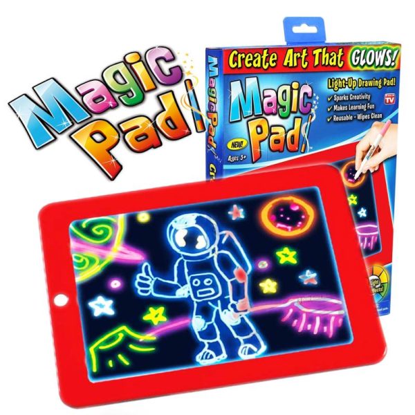 Magic Sketchpad készségfejlesztő, színes, világítós rajztábla, üzenőtábla gyerekeknek (BBJ)(BBV)