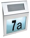 Napelemes LED házszámtábla -  automatikus világítás és könnyű felszerelés a tökéletes láthatóságért (BBL)