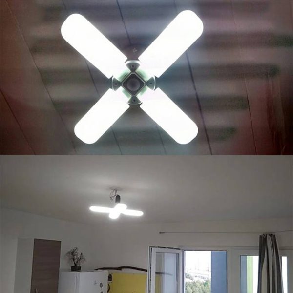 60W négyágú E27 LED lámpa / Ventilátor formájú energiatakarékos fényforrás (BBL)