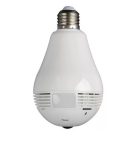 1+1 360°-os villanykörtébe rejtett, éjjellátó, mozgásérzékelő, Wifi-s panoráma kamera (BBV)