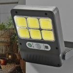 Worthair WA22-02 napelemes kültéri lámpa 72 LED-del, távirányítóval és mozgásérzékelővel – 180W (BBV)