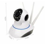 WiFi kamera beépített hang- és mozgásérzékelővel, 3 antennával - 360°-ban mozgatható (BBV)