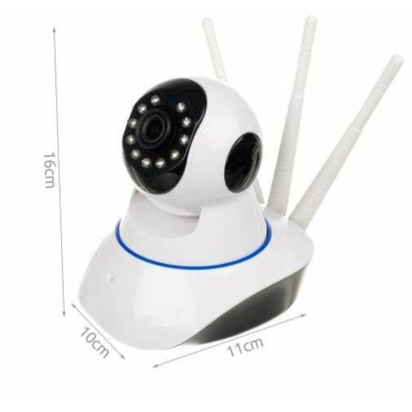 WiFi kamera beépített hang- és mozgásérzékelővel, 3 antennával - 360°-ban mozgatható (BBV)
