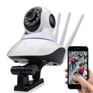 WiFi kamera beépített hang- és mozgásérzékelővel, 3 antennával - 360°-ban mozgatható (BBV)