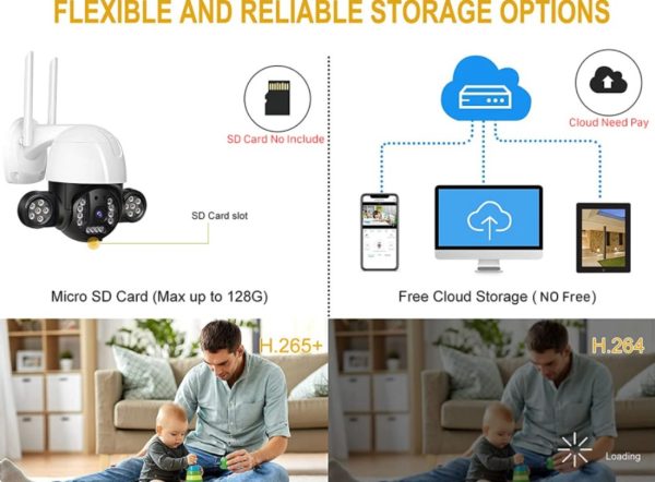 Vezeték nélküli VRT-C28 Wifi Smart kültéri, éjjellátó, vízálló kamera - távolról vezérelhető (BBV)
