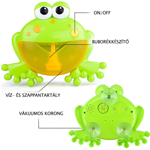 Aranyos zenélő békuci szappanbuborékokkal - kádjáték (BBJ)
