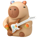 Gitározó capybara figura – zenélő és világító interaktív játék gyerekeknek 332A (BBJ)