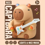 Gitározó capybara figura – zenélő és világító interaktív játék gyerekeknek 332A (BBJ)