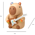 Gitározó capybara figura – zenélő és világító interaktív játék gyerekeknek 332A (BBJ)