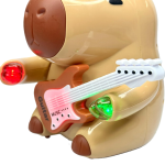 Gitározó capybara figura – zenélő és világító interaktív játék gyerekeknek 332A (BBJ)