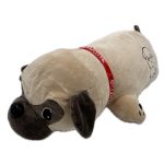 Óriás méretű 2in1 párna és plüss kutyus - pihe-puha mopsz alakú párna - 53 x 30 x 20 cm (BBJ)