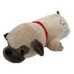 Óriás méretű 2in1 párna és plüss kutyus - pihe-puha mopsz alakú párna - 53 x 30 x 20 cm (BBJ)
