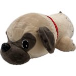 Óriás méretű 2in1 párna és plüss kutyus - pihe-puha mopsz alakú párna - 53 x 30 x 20 cm (BBJ)