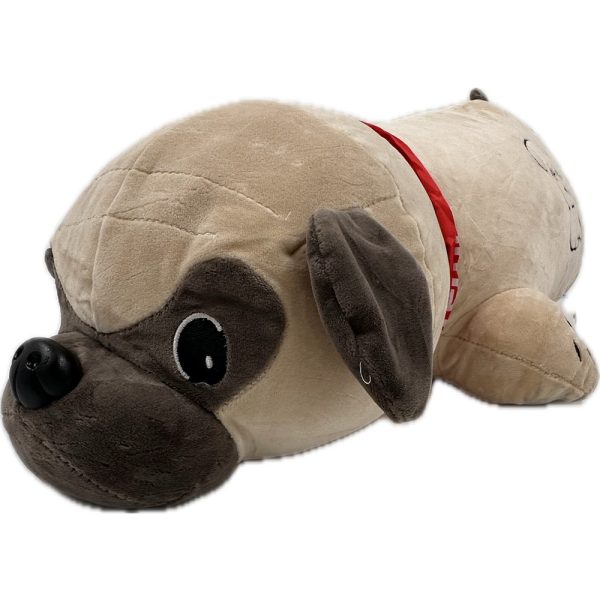 Óriás méretű 2in1 párna és plüss kutyus - pihe-puha mopsz alakú párna - 53 x 30 x 20 cm (BBJ)