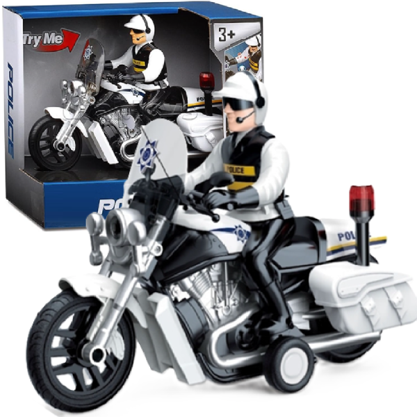 Rendőrségi játék motorkerékpár – 23 cm-es motor fény- és hangeffektekkel, realisztikus rendőr jármű gyerekeknek WY430A (BBJ)