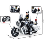 Rendőrségi játék motorkerékpár – 23 cm-es motor fény- és hangeffektekkel, realisztikus rendőr jármű gyerekeknek WY430A (BBJ)